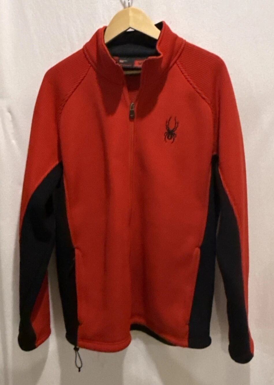 Spyder Full Zip XXL Red/Black Performance Fleece Sweater/Jacket Pre Owned